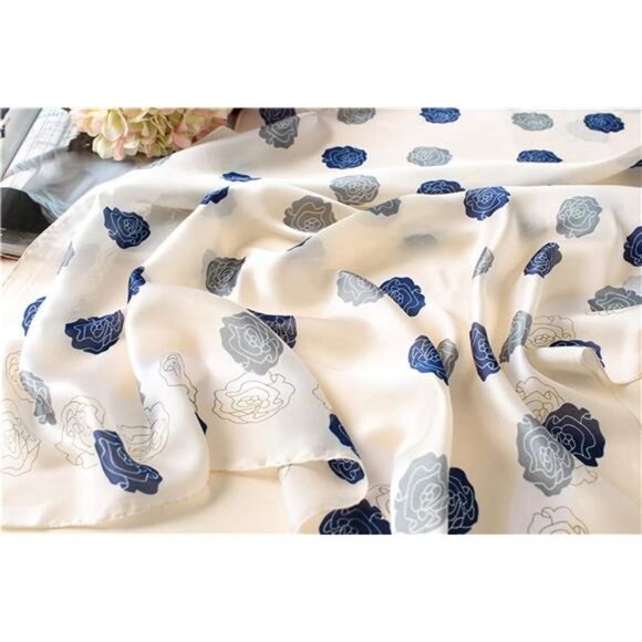 Silk Scarf Mulberry Silk Fashion Scarves Long Lightweight Shawl Wrap … - Picture 5 of 6